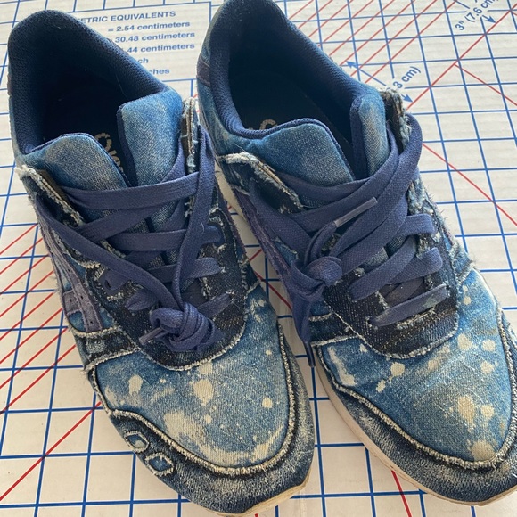Asics Other - 🔥 1 of 1 ASICS Denim bleach Destroyed Shoes 9 🔥